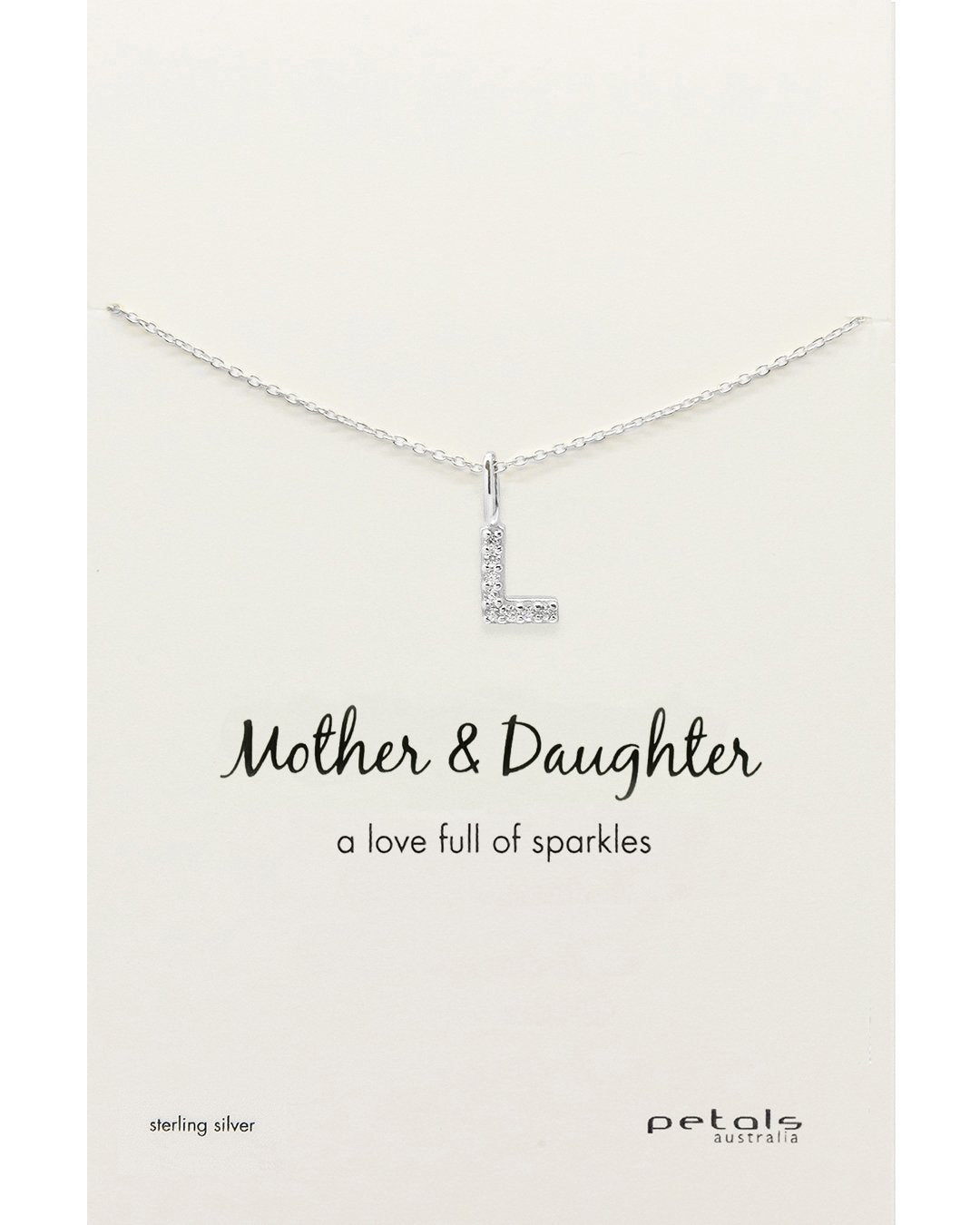 Love Letter L Zirconia Necklace