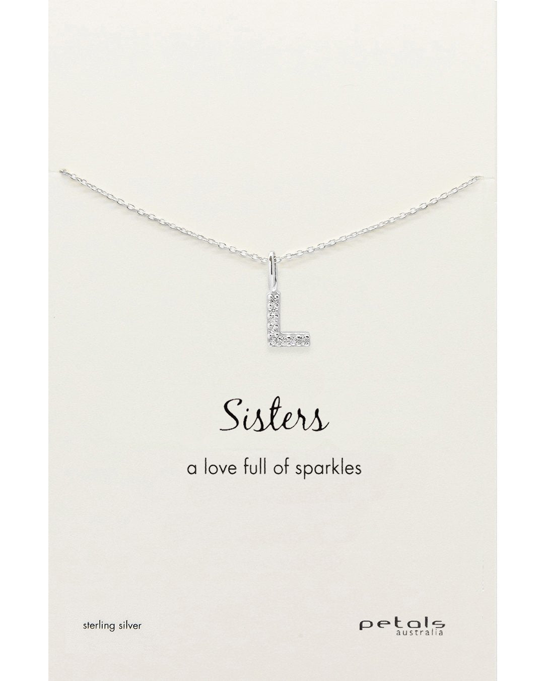 Love Letter L Zirconia Necklace