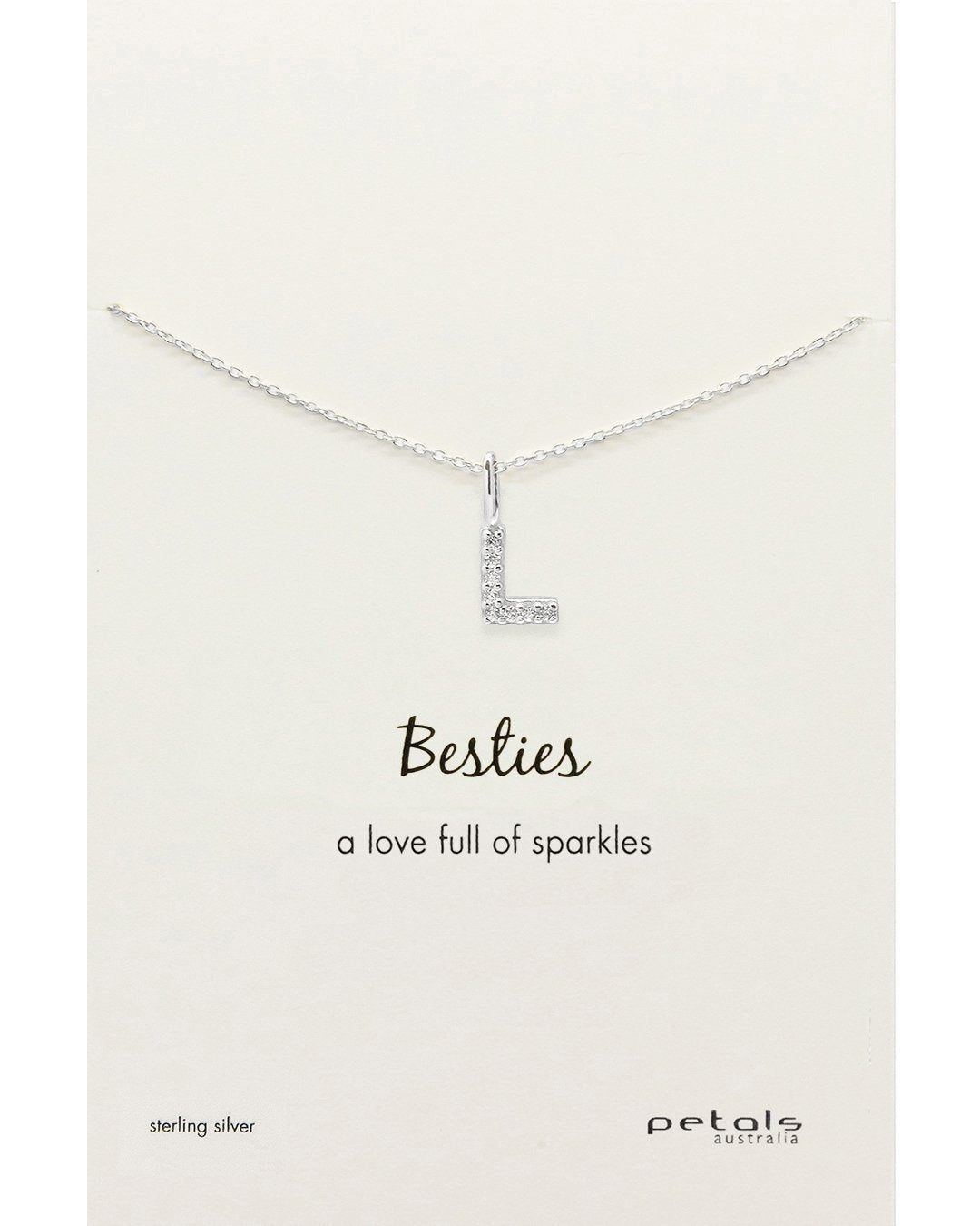 Love Letter L Zirconia Necklace